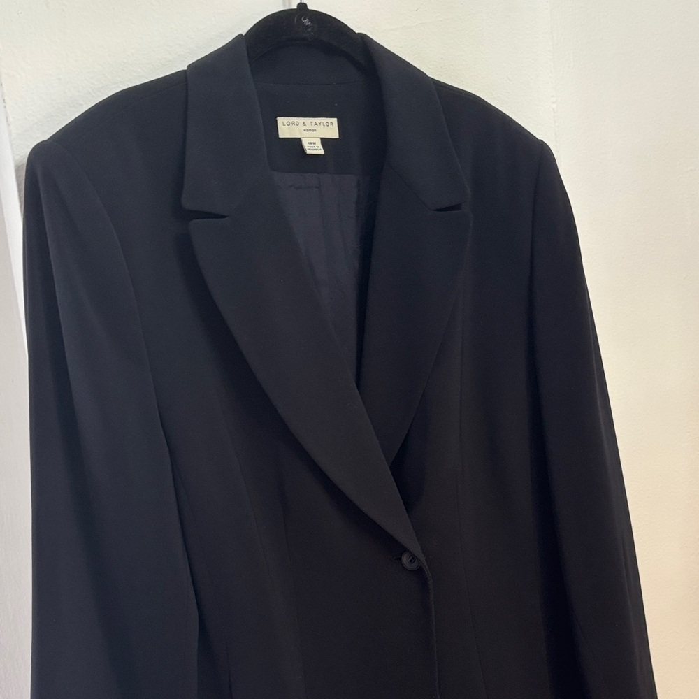 Classic Black Blazer and Dress Set by Lord & Taylor Size 18W - Picture 2 of 7